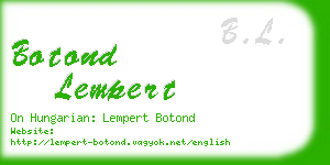 botond lempert business card